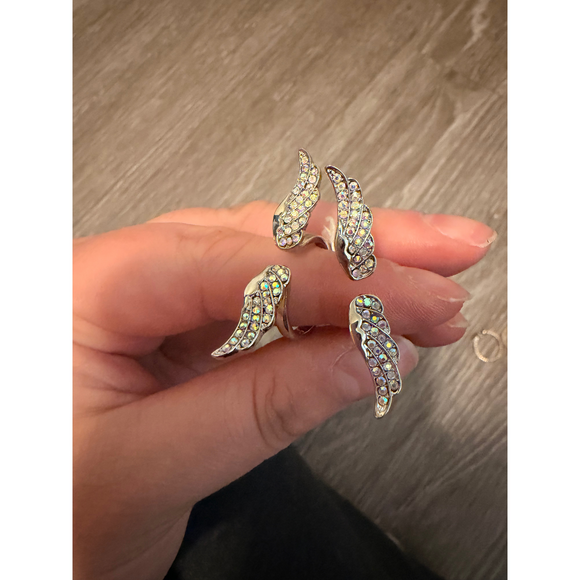 Unkown Accessories - Unkown Brand New 2 Angel Wings Rings Size 7 in Silver